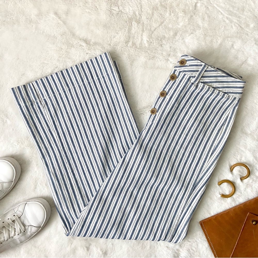 Madewell Striped Wide Leg Pants